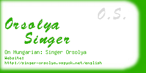 orsolya singer business card